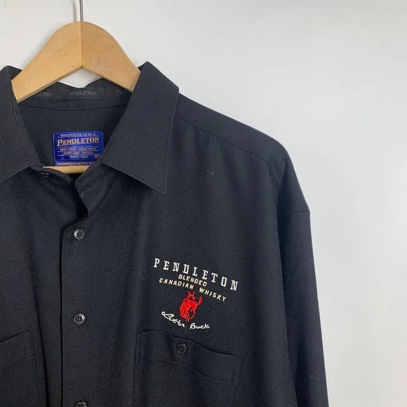 Pendleton‎ Men's Pendleton Whisky Vintage Wool Long Sleeve Button Up Shirt SZ XL - Picture 4 of 14